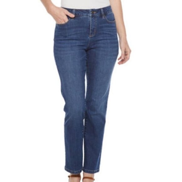 Liz Claiborne straight leg med wash mid rise jean Sz 6R - Picture 1 of 6